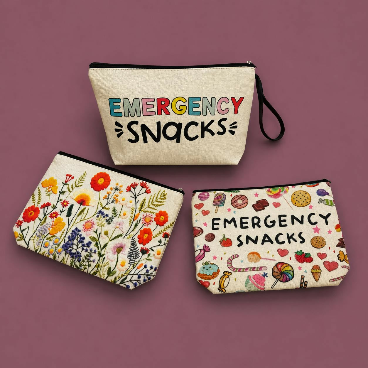 Opened multipurpose cosmetic organizer pouch showing interior