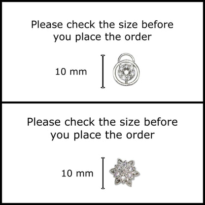 Silver-plated earring backs securing cubic zirconia stud earrings comfortably