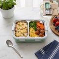 Stainless Steel Lunch Box 2 Section – Leakproof & Durable with Spoon
