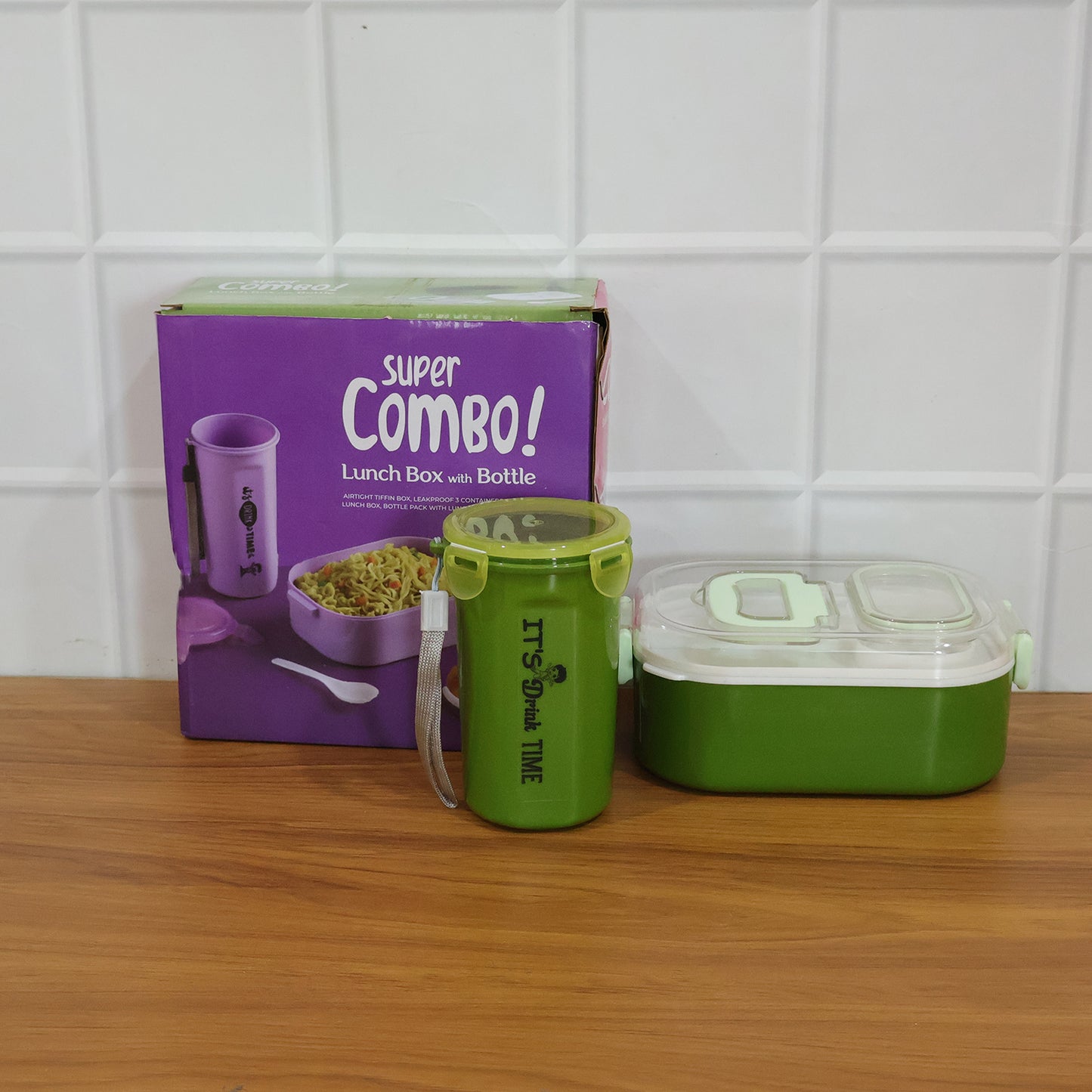 Multi-Functional 1 Set Leakproof Lunch Box with Cutlery & Tumbler
