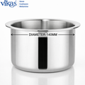 Vikas Triply Tope – Durable 3-Layer Induction Cookware for Even Heating