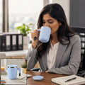 Apex Office Mug 400 ML with Handle and Lid Steel Rim Coffee Mug (1 Pc)