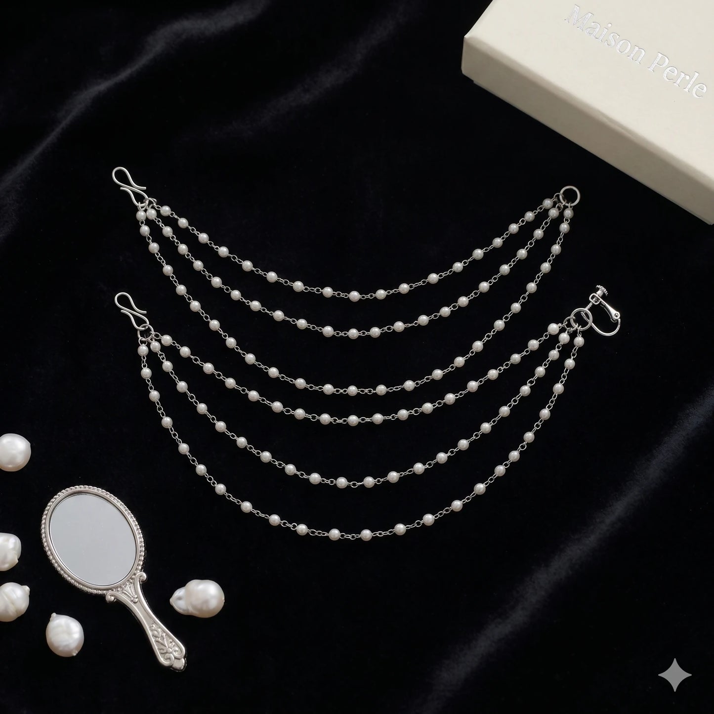 pearl-ear-chain-earrings-for-women-silver-plated-multi-layer-original-imahmupxy2ubwkcs