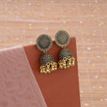Gold Finish Jhumka Earrings – Traditional Indian Handcrafted Design