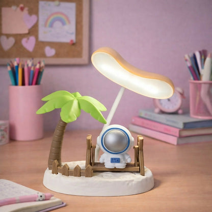 Astronaut Swing Desk Lamp with 3 Modes LED Light for Kids