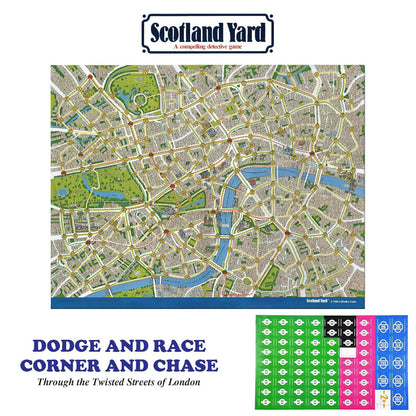 Scotland Yard Detective Strategy Board Game – Classic Mystery Chase Game for Family and Friends