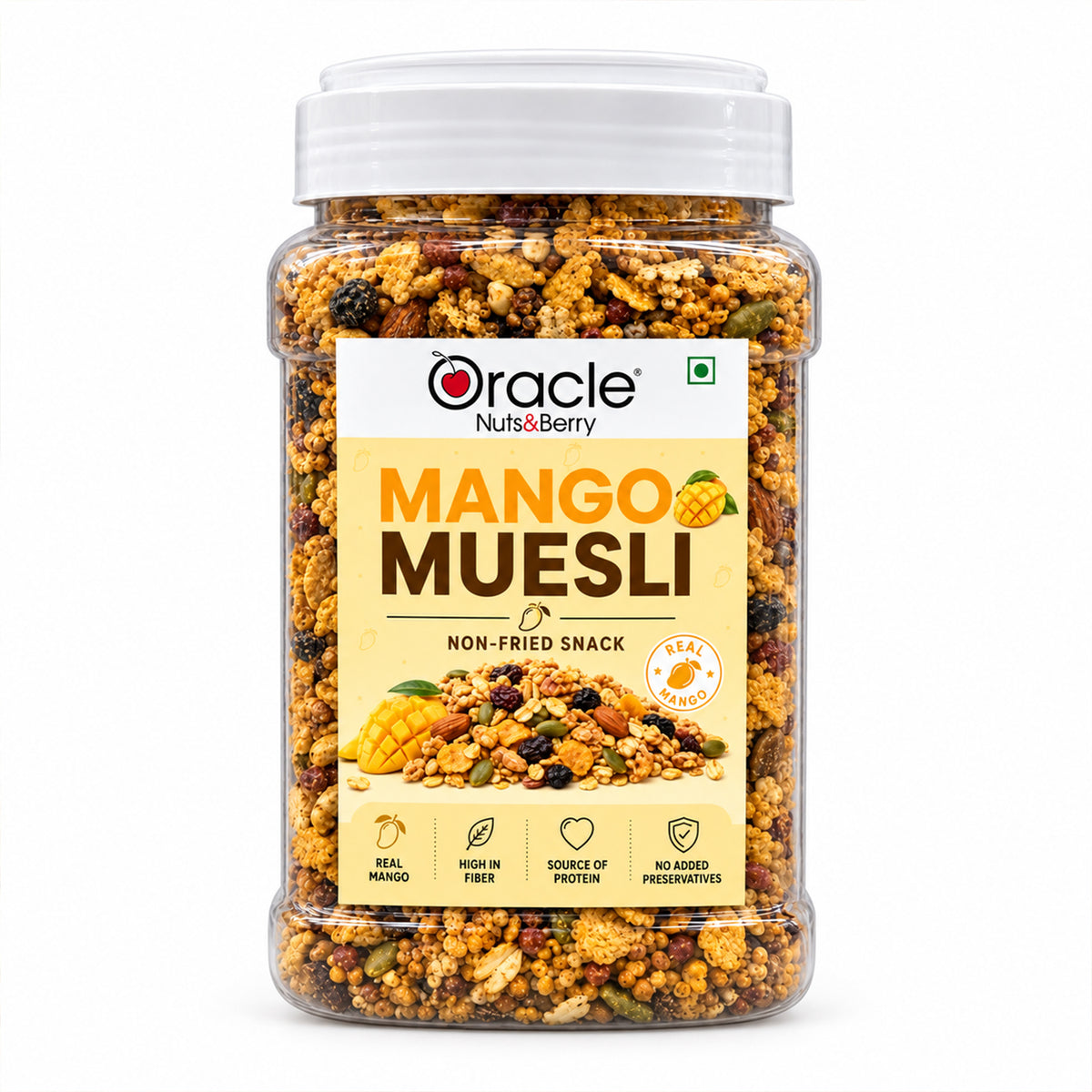 Mango Muesli Premium Fruity Crunchy Wholesome Healthy Breakfast Cereal Bowl (400g)