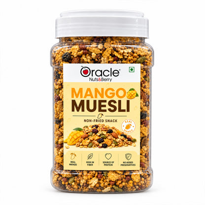Mango Muesli Premium Fruity Crunchy Wholesome Healthy Breakfast Cereal Bowl (400g)
