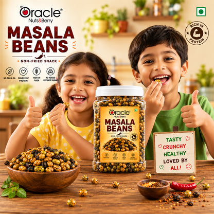 Masala Beans Premium Crunchy Spiced Roasted Beans Protein Rich Tasty Snack (400g)