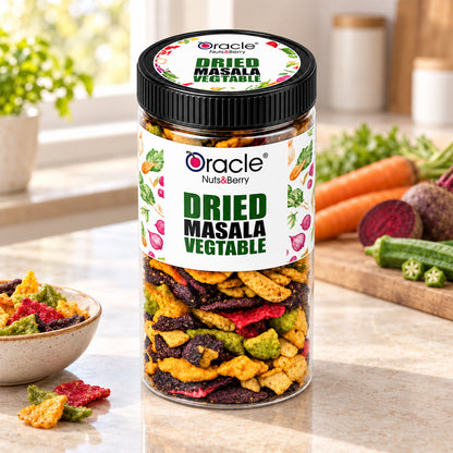 Dried Masala Vegetables Premium Crunchy Flavourful Veggie Tasty Snack Mixture (250g)