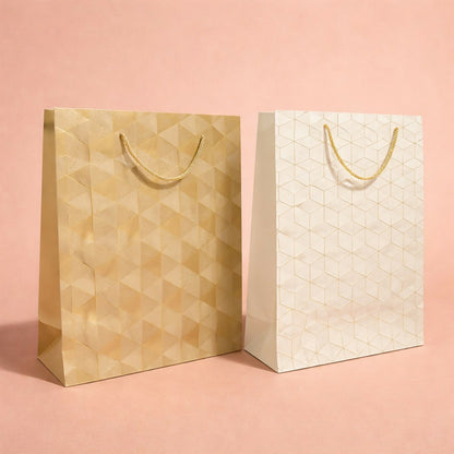Premium Geometric Design Gift Bag with Handle Paper Carry Bag