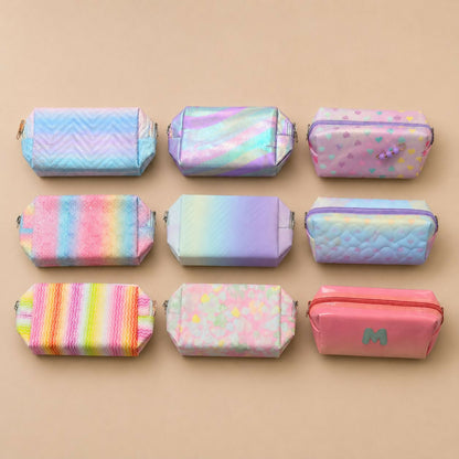 Stylish pastel pouch with smooth zipper for secure storage
