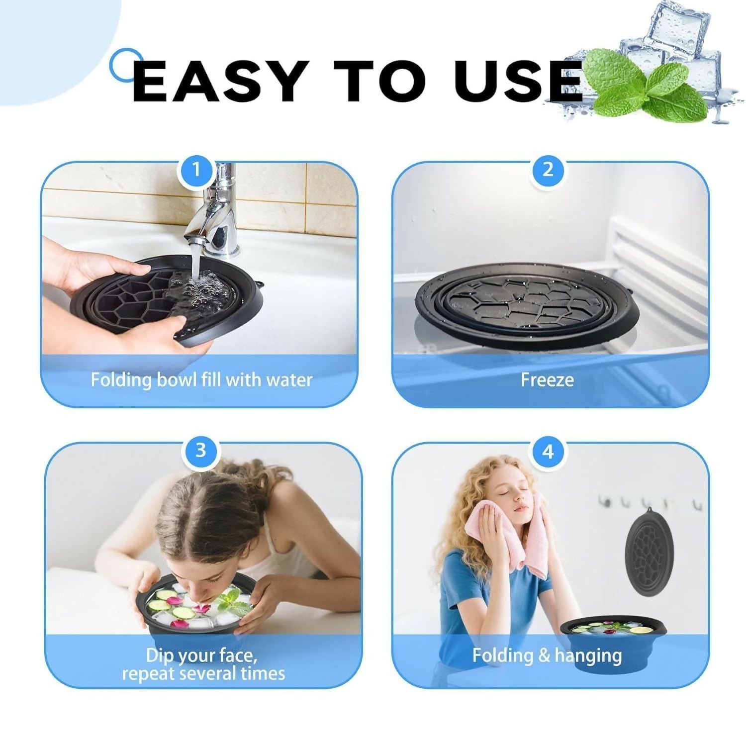 DeoDap Silicone Face Ice Bowl - angle
