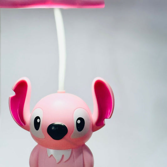 Cute Pink Cartoon Table Lamp for Kids – USB Rechargeable LED Desk Light
