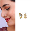 No Piercing Clip-On Nose Ring Set – Gold & Silver CZ Combo Pack