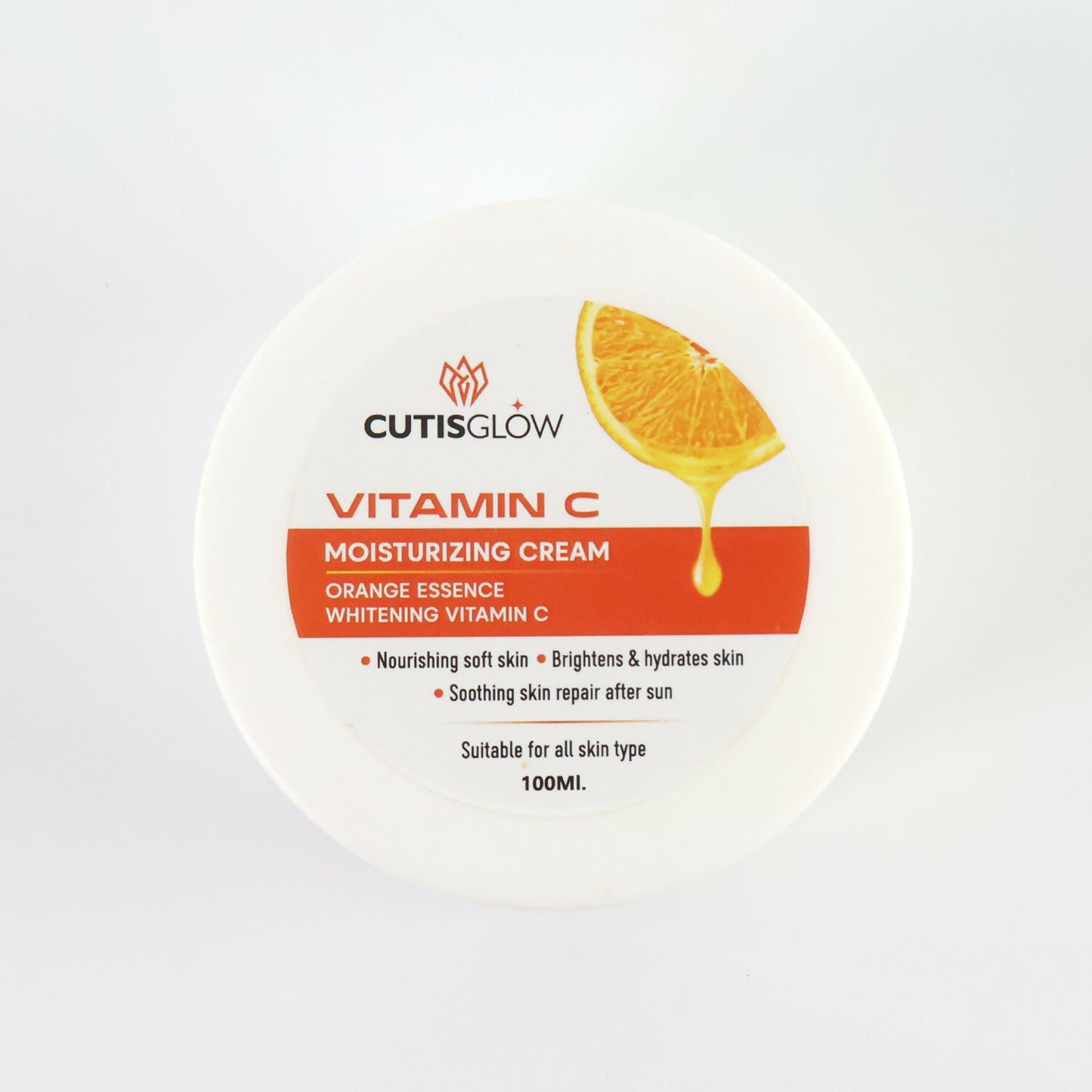 Eyelet Vitamin C Moisturizing Cream – Brightening & Hydrating Cream with Orange Essence for Glowing & Even Skin Tone, Suitable for All Skin Types (100ml)