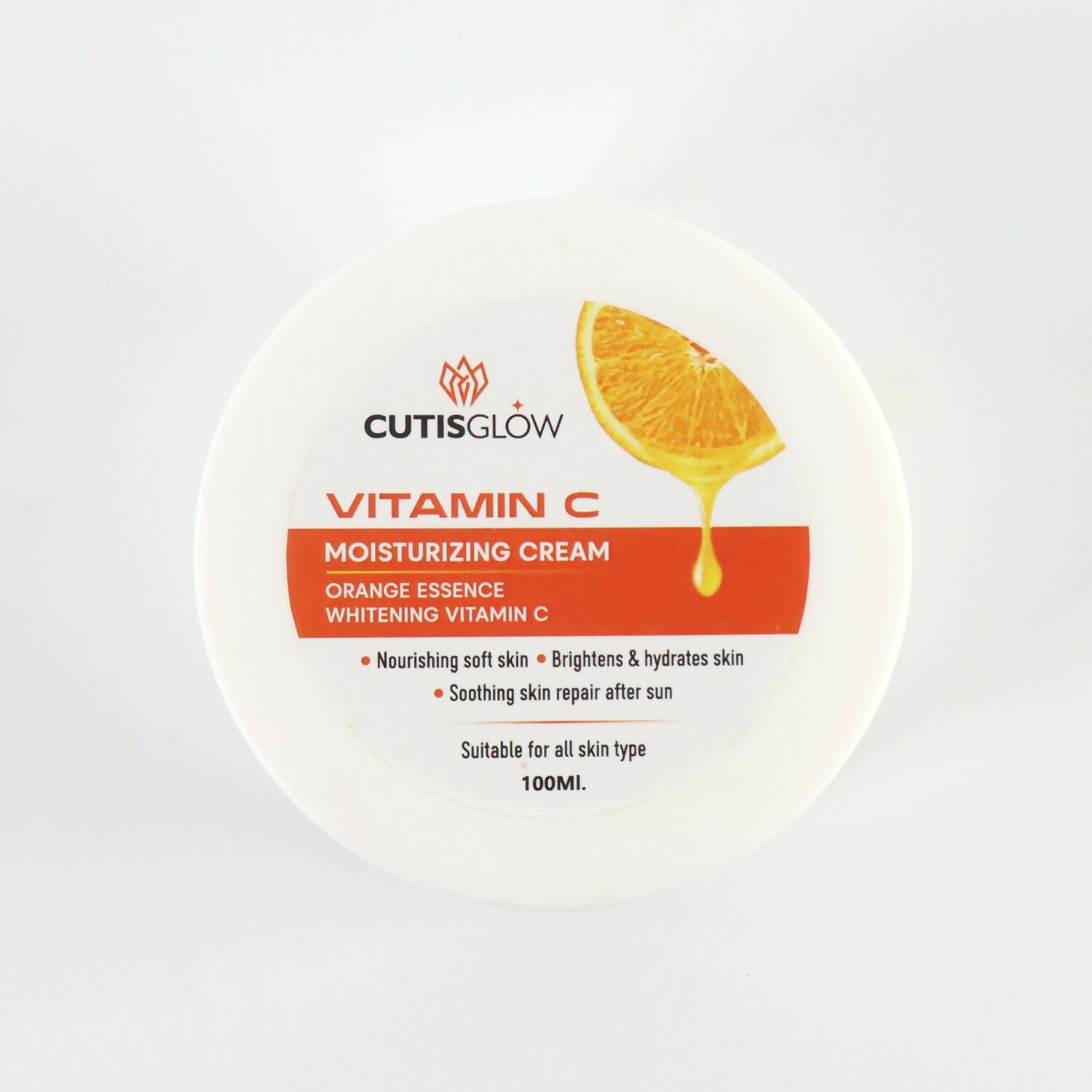 Eyelet Vitamin C Moisturizing Cream – Brightening & Hydrating Cream with Orange Essence for Glowing & Even Skin Tone, Suitable for All Skin Types (100ml)