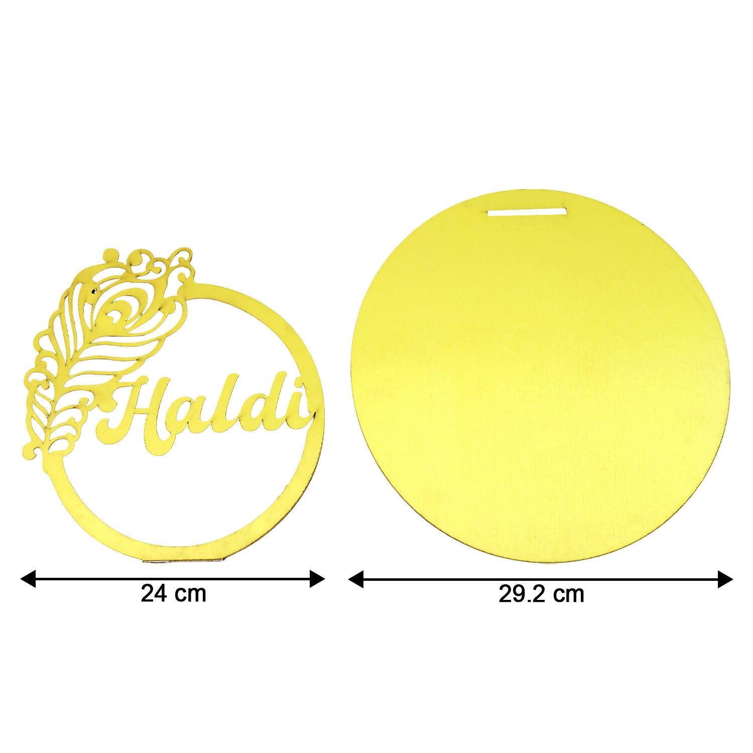 Haldi Ceremony Tabletop Sign with Peacock Motif | Elegant Wedding Decor Accent