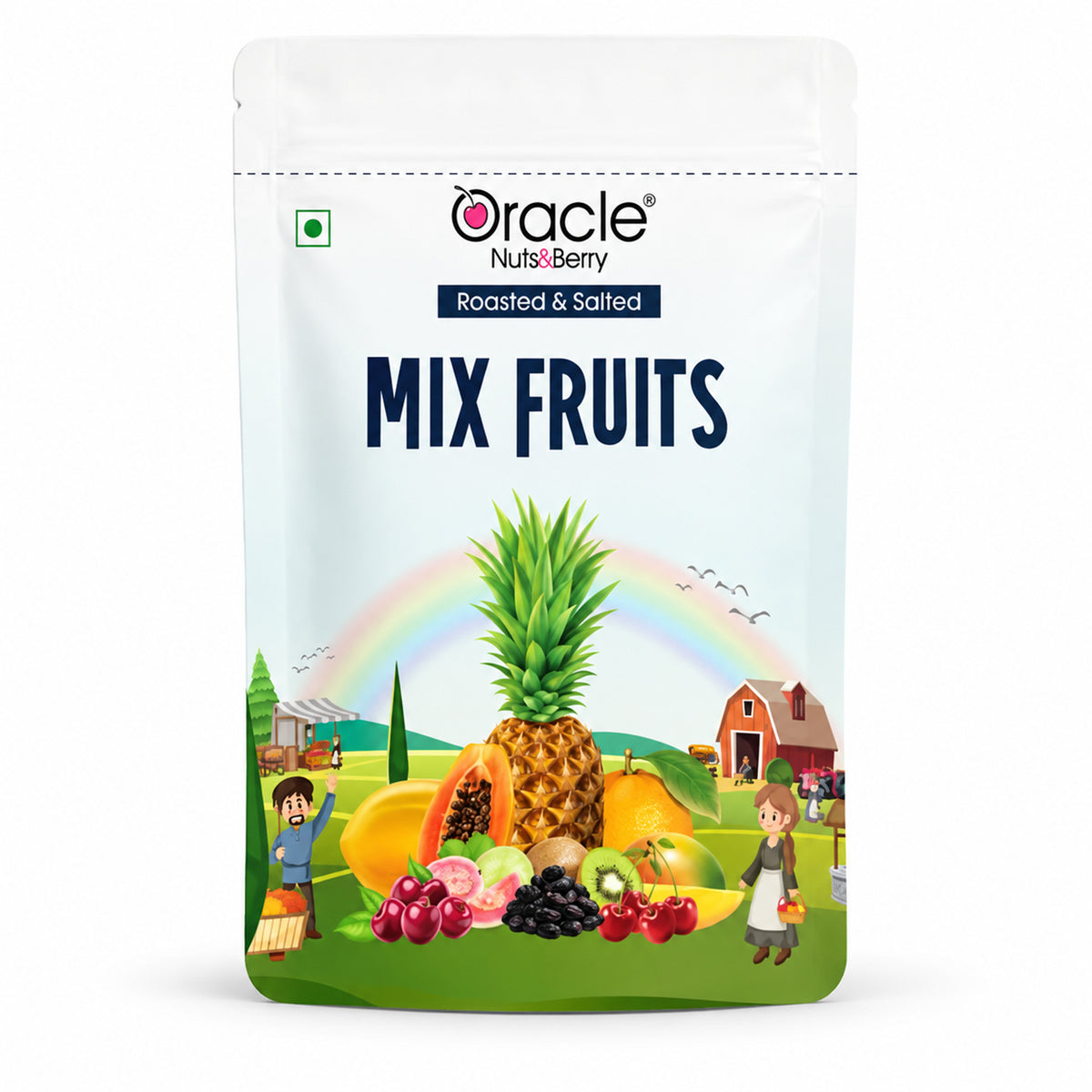 Dried Mix Fruits Premium Colourful Dehydrated Chewy Sweet Fruit Medley Pack (250g)