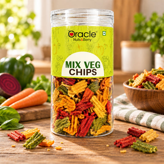 Mix Veg Chips Premium Crispy Colourful Crunchy Vegetable Snack for Happy Kids (150g)