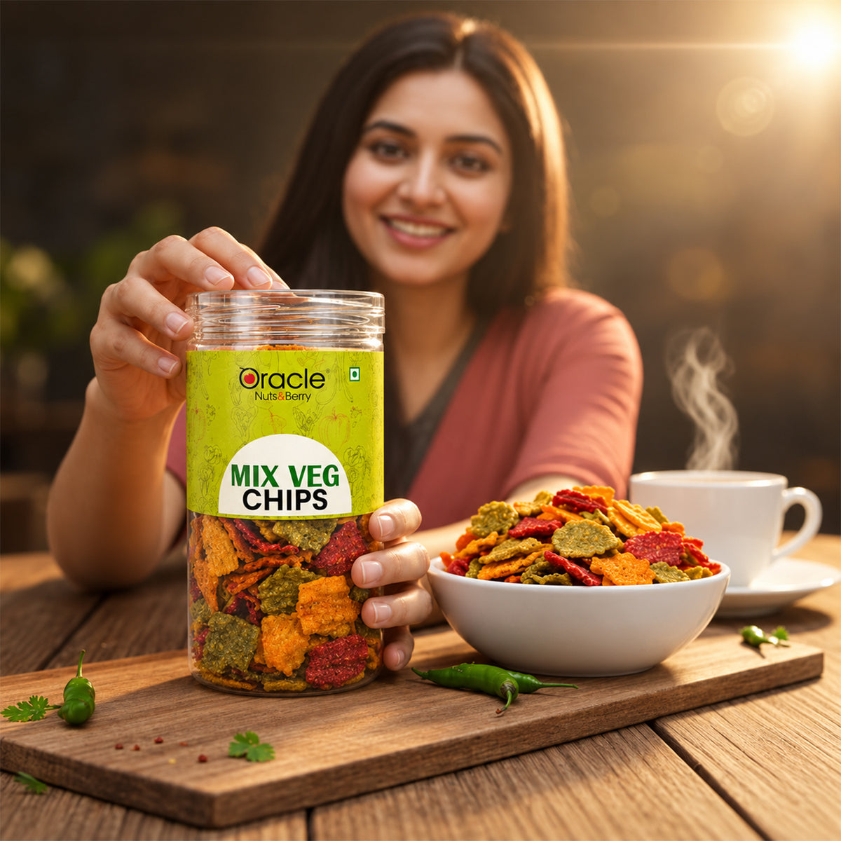 Mix Veg Chips Premium Crispy Colourful Crunchy Vegetable Snack for Happy Kids (150g)