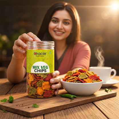 Mix Veg Chips Premium Crispy Colourful Crunchy Vegetable Snack for Happy Kids (150g)