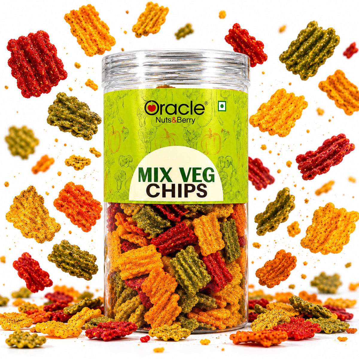 Mix Veg Chips Premium Crispy Colourful Crunchy Vegetable Snack for Happy Kids (150g)