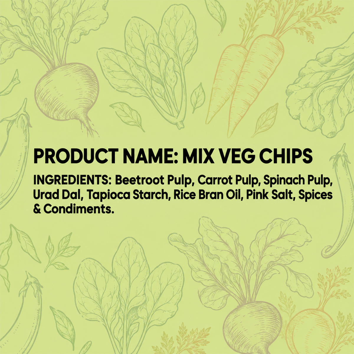 Mix Veg Chips Premium Crispy Colourful Crunchy Vegetable Snack for Happy Kids (150g)