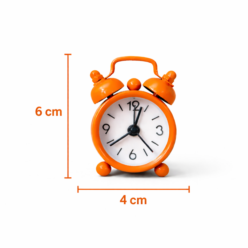 Classic Analog Twin Bell Alarm Clock for Desk, Bedside & Study Table ( 1 PC ANY COLOR)
