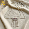 Silver-Toned Oxidised Kamarband Ethnic Belly Chain