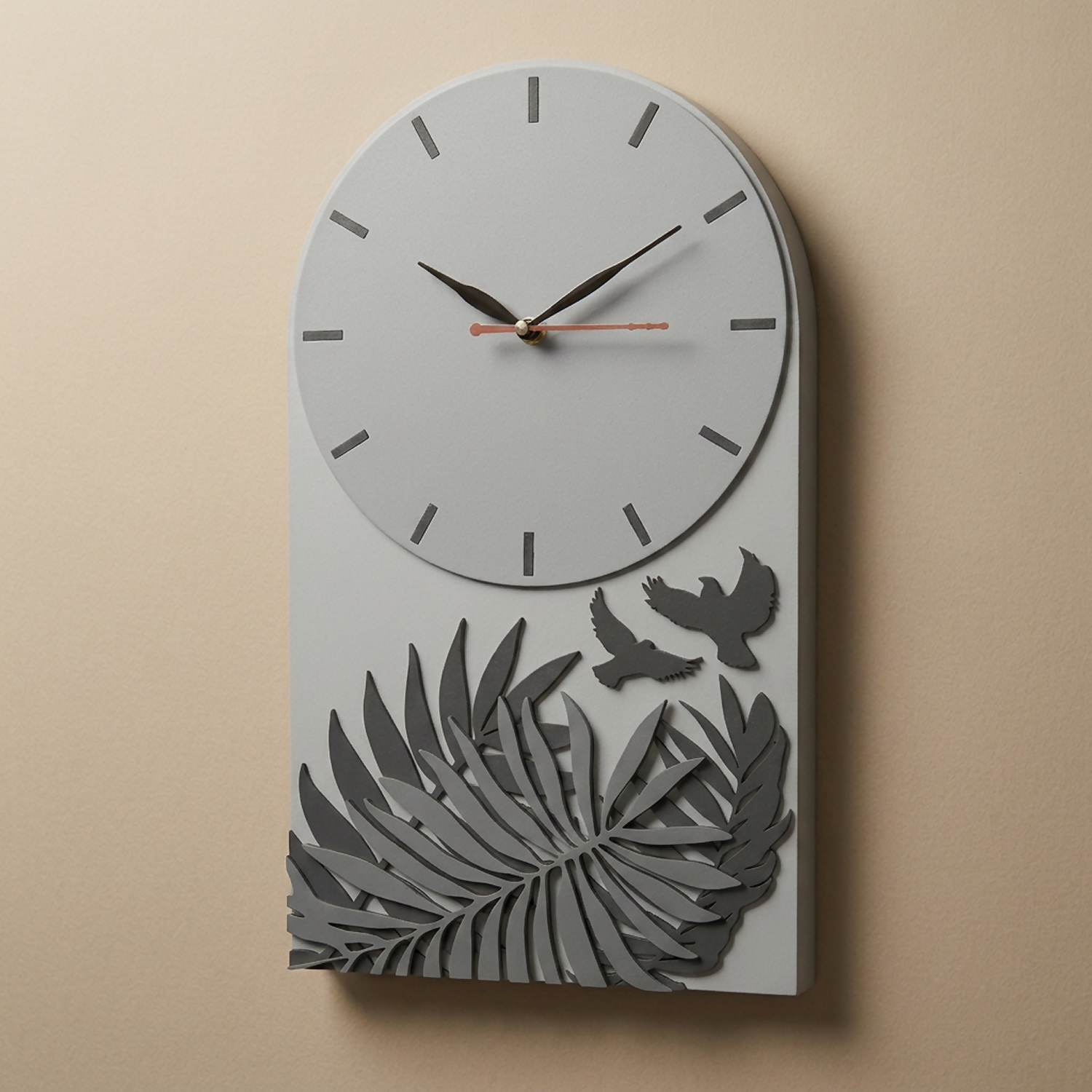 Plant Clock Grey 3