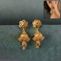 Jhumkas – Elegant Ethnic Gold Floral Drop Earrings for Women