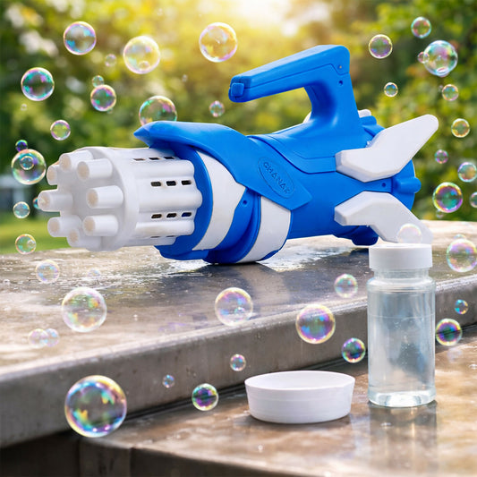 Aditi Toys Gatling Bubble Gun for Kids, 8- Hole Bubble Gun Toy for Kids 3+