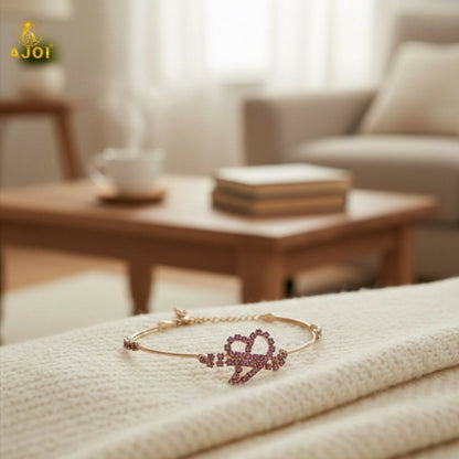 Premium Rose Gold Plated Heart & Infinity Crystal Bracelet for Women