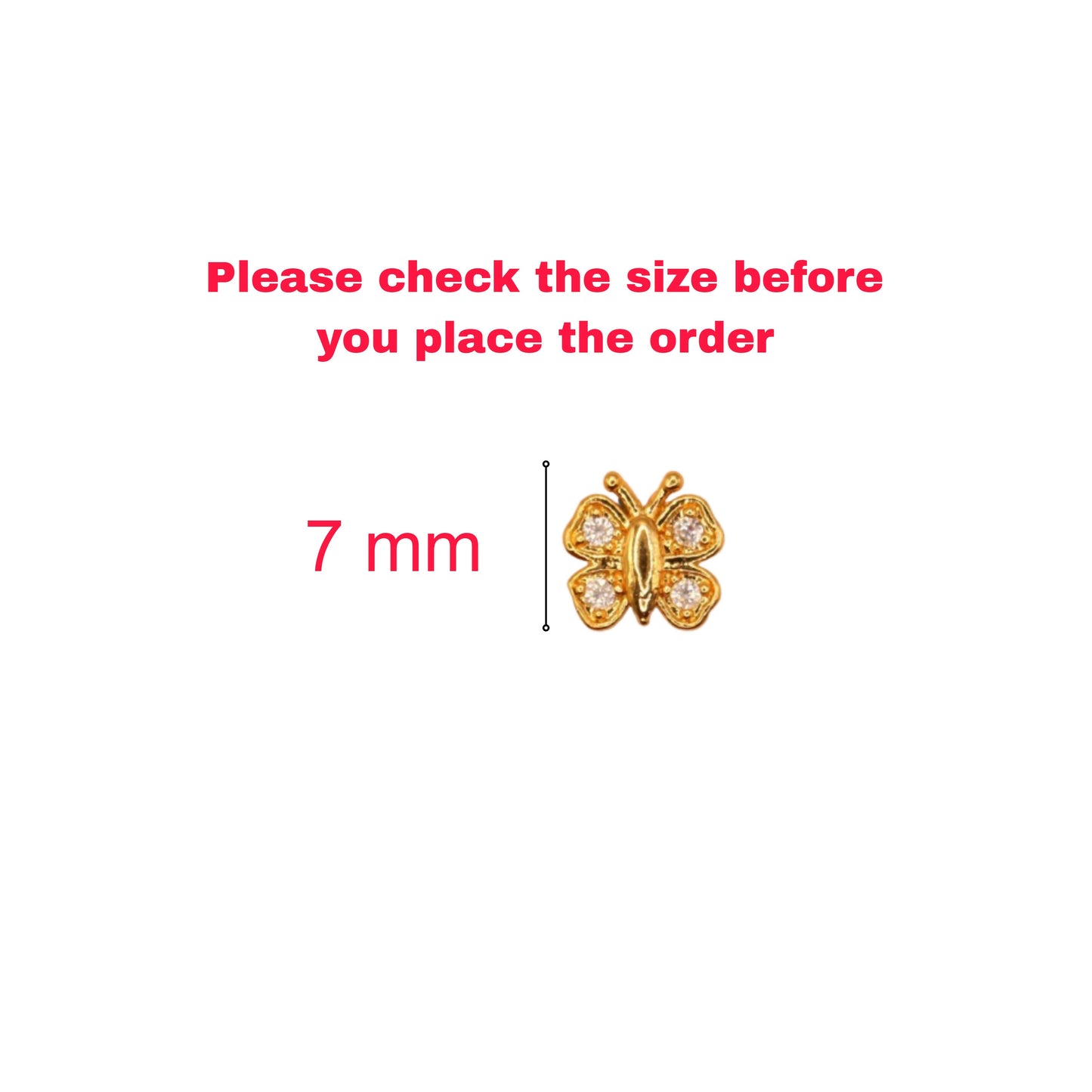 Gold Plated Butterfly Stud Earrings with Diamond-Cut Stones for Women & girls