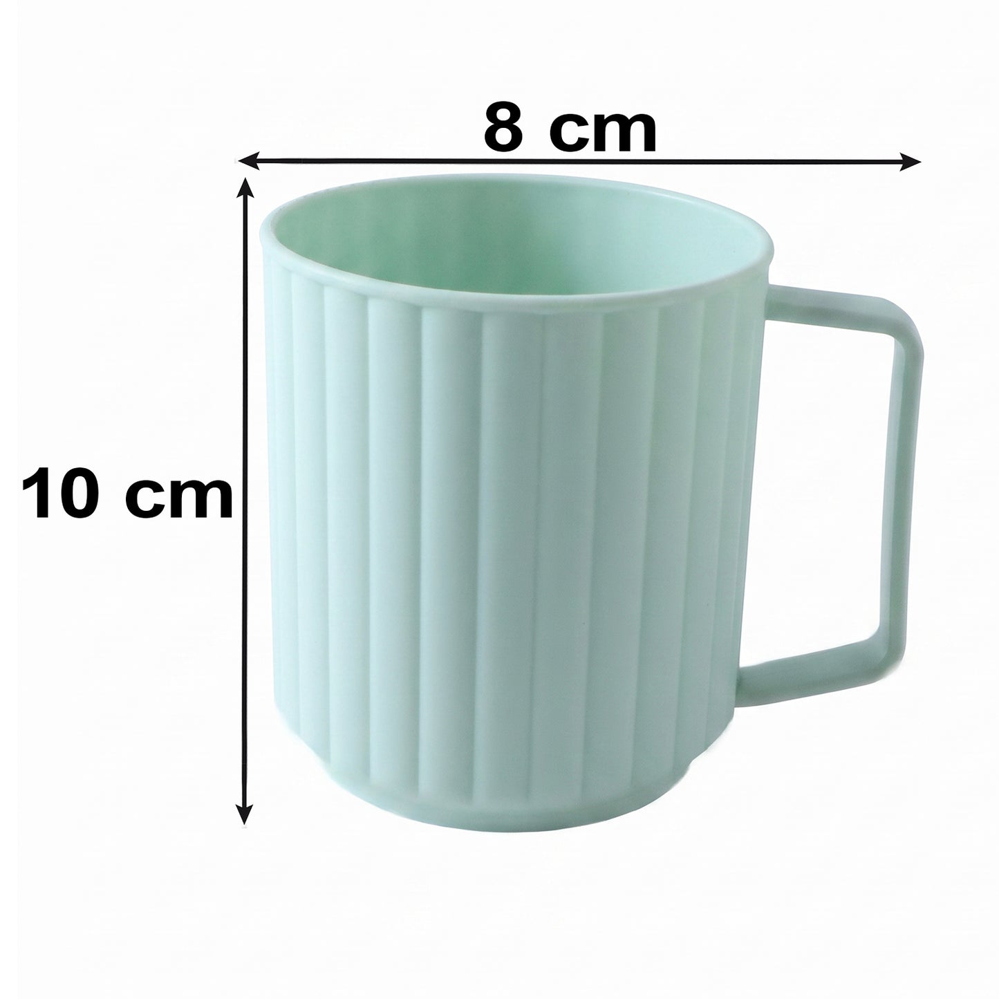 Unbreakable Plastic Drinking Mug with Handle for Coffee Tea and Milk (1 Pc)
