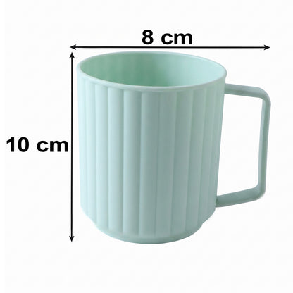 Unbreakable Plastic Drinking Mug with Handle for Coffee Tea and Milk (1 Pc)