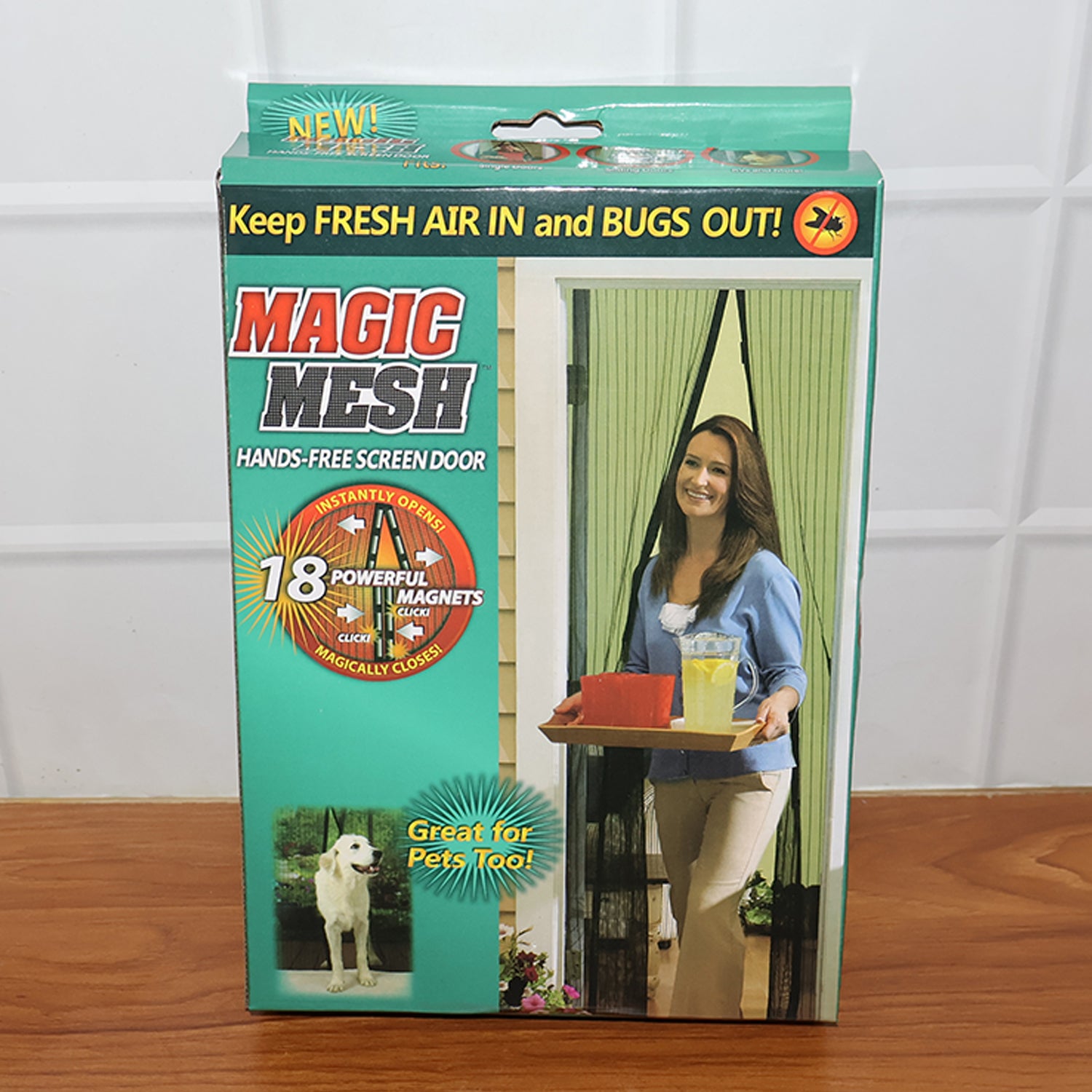 Magic Mesh Hands-Free Screen Door Instant Opening (1 Set)