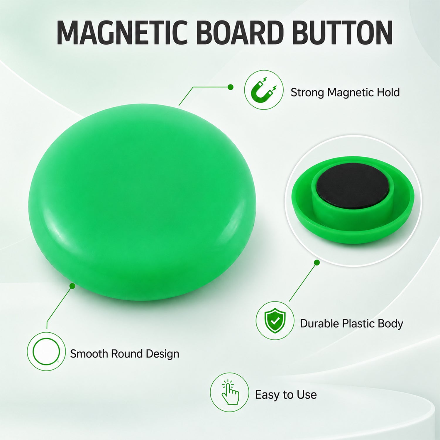 Board Magnets – Vibrant Circular Plastic for Whiteboards | Deskura