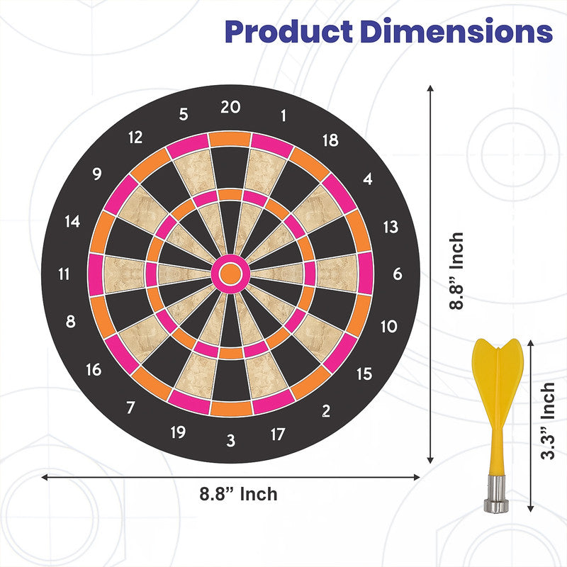 Aditi Magnetic Dart Board Game | Safe Indoor Dart Set with 6 Magnetic Darts