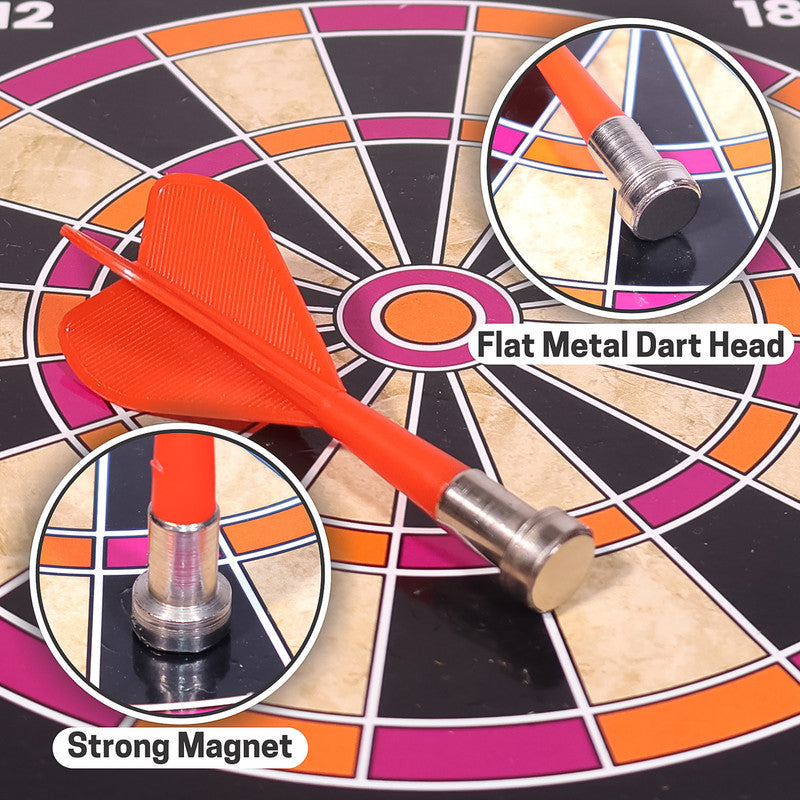 Aditi Magnetic Dart Board Game | Safe Indoor Dart Set with 6 Magnetic Darts
