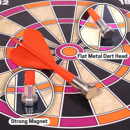 Aditi Magnetic Dart Board Game | Safe Indoor Dart Set with 6 Magnetic Darts