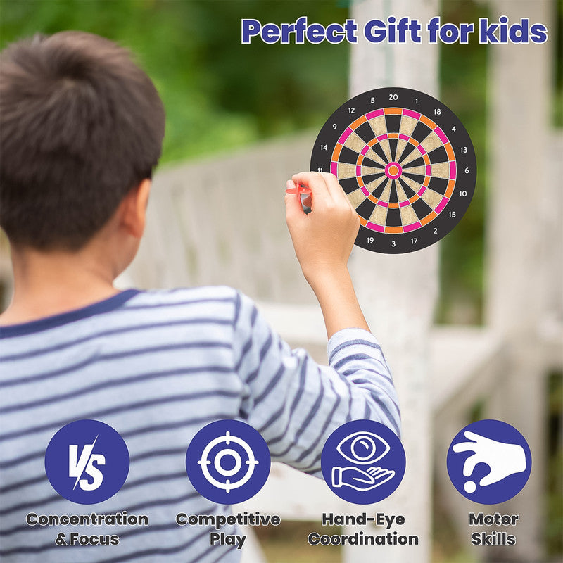 Aditi Magnetic Dart Board Game | Safe Indoor Dart Set with 6 Magnetic Darts