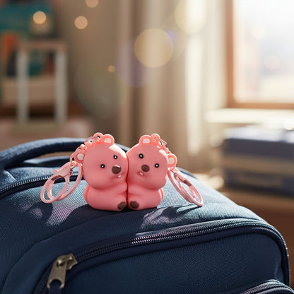 Cute Couple Bear Shape 2-in-1 Keychain Set (2 Pieces Set)