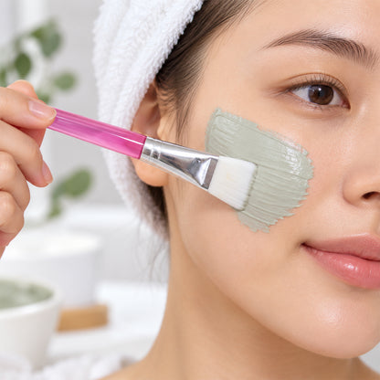 Flat Face Mask Brush Set for Even Skincare Application at Home and Salon (4 Pc)