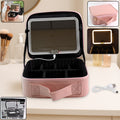 LED Light Makeup Organizer Box – USB Rechargeable & Portable
