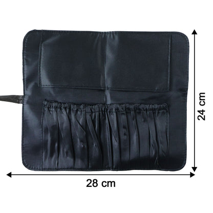 Size reference for foldable makeup brush organizer bag