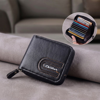 Side angle of compact cardholder wallet