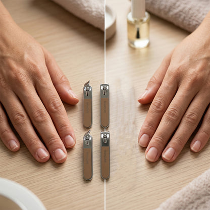 Complete nail care set including cutter and file