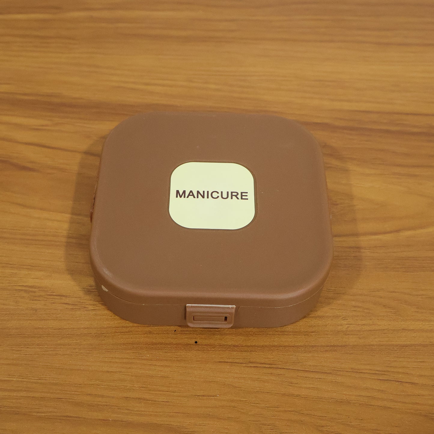 Manicure pedicure kit shown in use